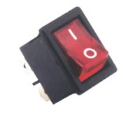  STV 05 two-circuit two-position toggle switch, 20x13mm, red